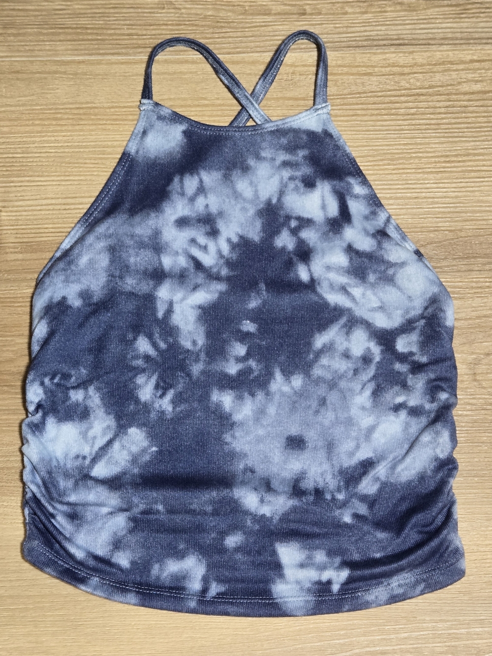 Blue Tie-Dye Halter Cami